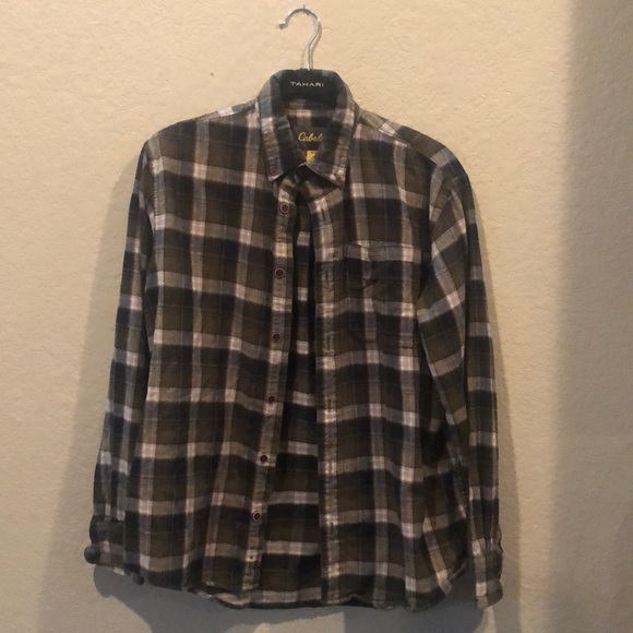 Brown cabelas flannel men’s medium - Picture 1 of 3
